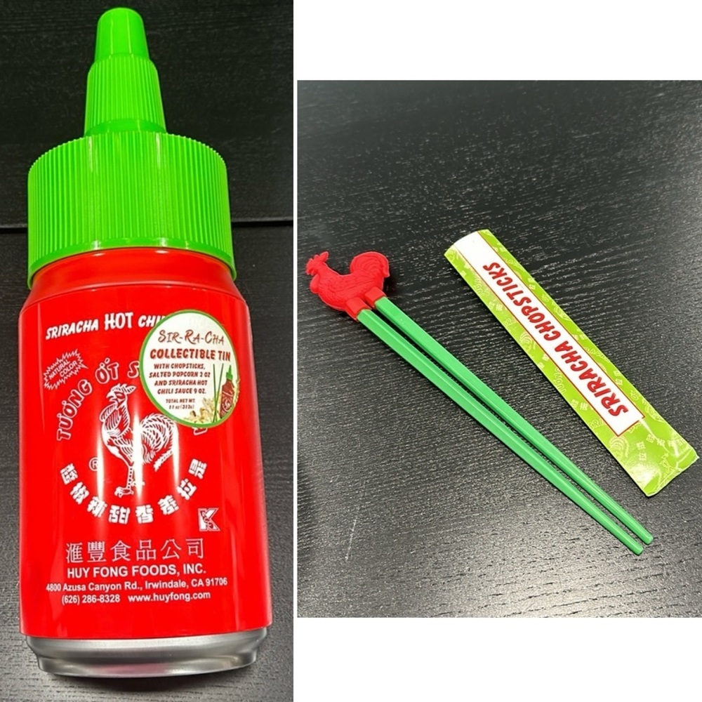 GIANT Novelty Sriracha Tin Can Bottle